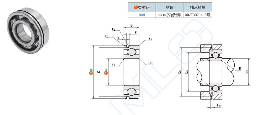 帶卡簧槽深溝球軸承在發(fā)動(dòng)機(jī)中的應(yīng)用